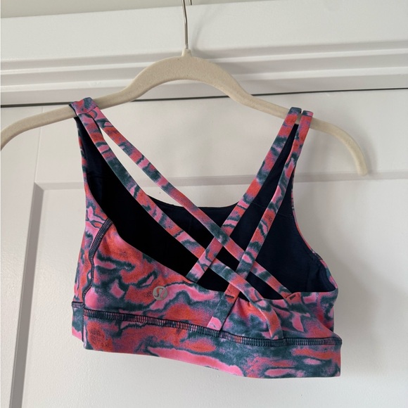 lululemon athletica Other - Lululemon Chroma Clash Multi Pink Energy Bra Size 4